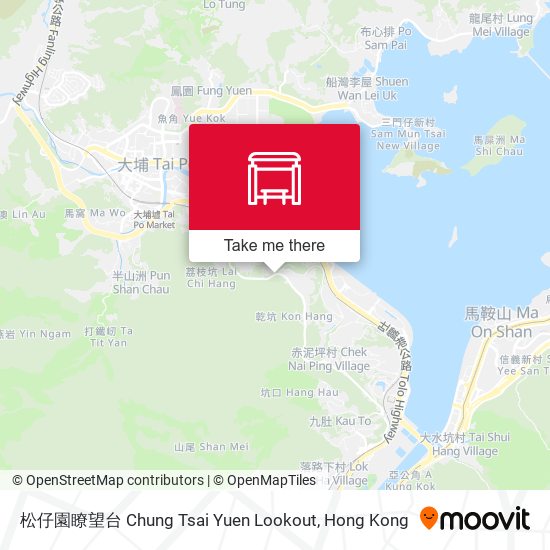 松仔園瞭望台 Chung Tsai Yuen Lookout map