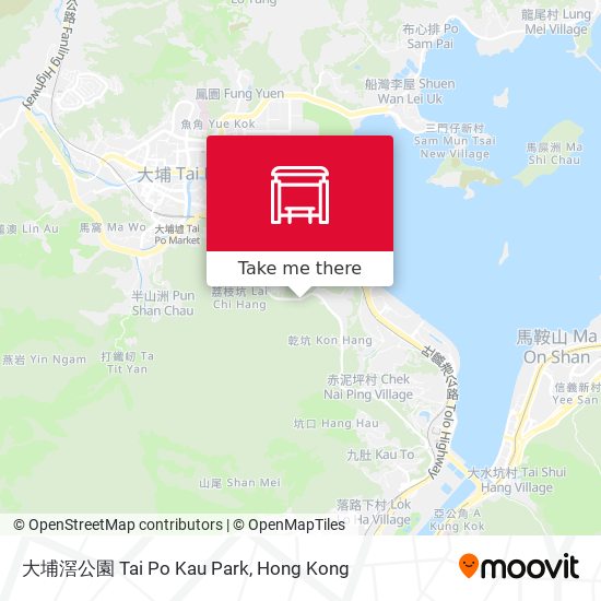 大埔滘公園 Tai Po Kau Park map