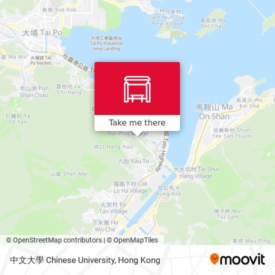 中文大學 Chinese University map