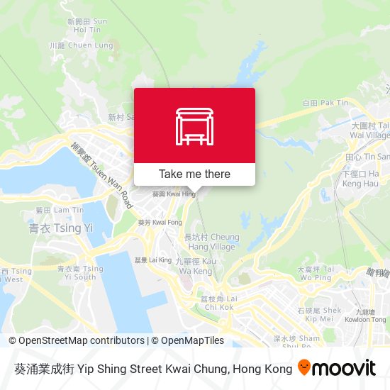 葵涌業成街 Yip Shing Street Kwai Chung map