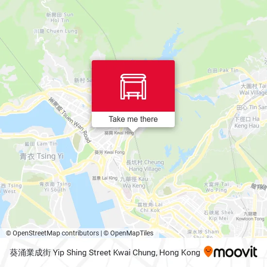 葵涌業成街 Yip Shing Street Kwai Chung map