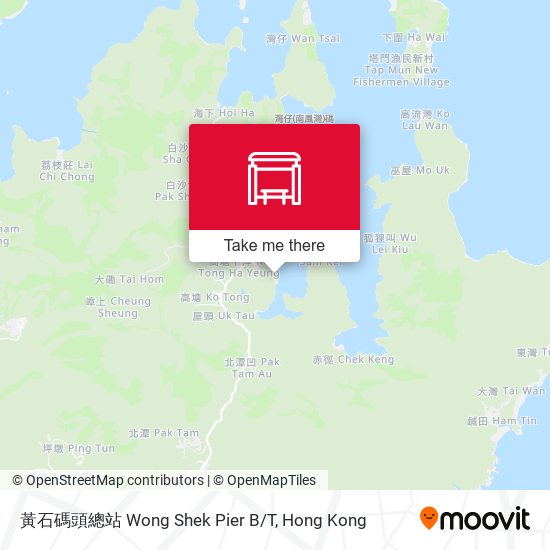 黃石碼頭總站 Wong Shek Pier B/T map