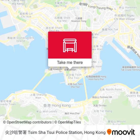 尖沙咀警署 Tsim Sha Tsui Police Station地圖