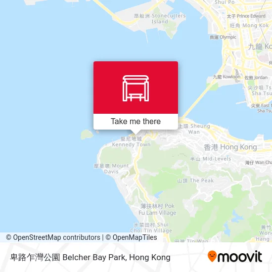 卑路乍灣公園 Belcher Bay Park map