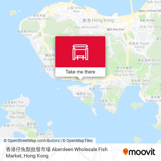 香港仔魚類批發市場 Aberdeen Wholesale Fish Market map