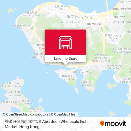 香港仔魚類批發市場 Aberdeen Wholesale Fish Market地圖