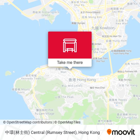 中環(林士街) Central (Rumsey Street) map