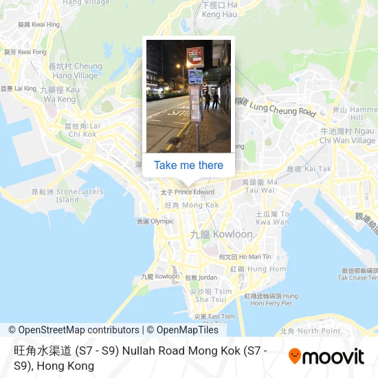 旺角水渠道 (S7 - S9) Nullah Road Mong Kok (S7 - S9) map