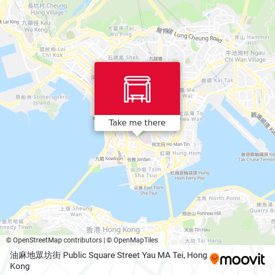 油麻地眾坊街 Public Square Street Yau MA Tei map