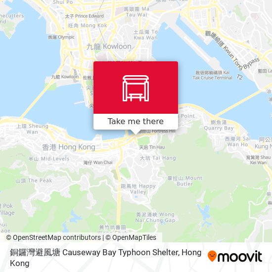 銅鑼灣避風塘 Causeway Bay Typhoon Shelter map