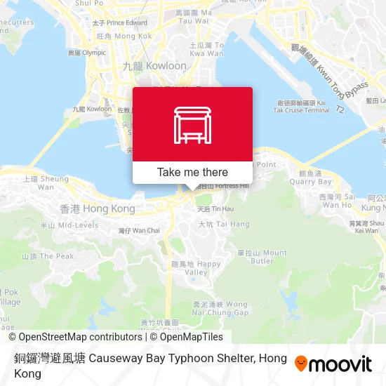 銅鑼灣避風塘 Causeway Bay Typhoon Shelter地圖