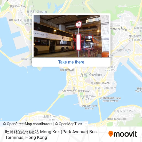 旺角(柏景灣)總站 Mong Kok (Park Avenue) Bus Terminus地圖
