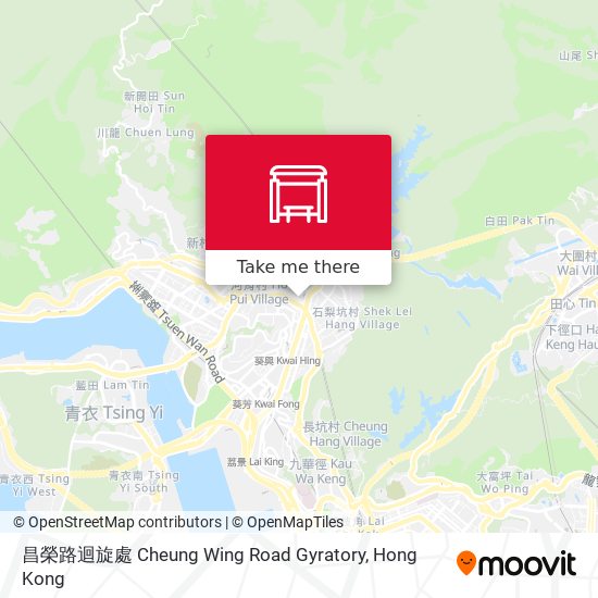 昌榮路迴旋處 Cheung Wing Road Gyratory map