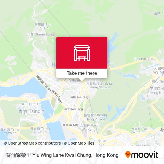 葵涌耀榮里 Yiu Wing Lane Kwai Chung map