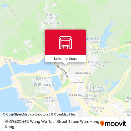 荃灣橫窩仔街 Wang Wo Tsai Street Tsuen Wan map