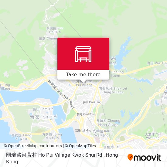 國瑞路河背村 Ho Pui Village Kwok Shui Rd. map