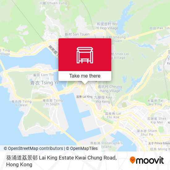 葵涌道荔景邨 Lai King Estate Kwai Chung Road map