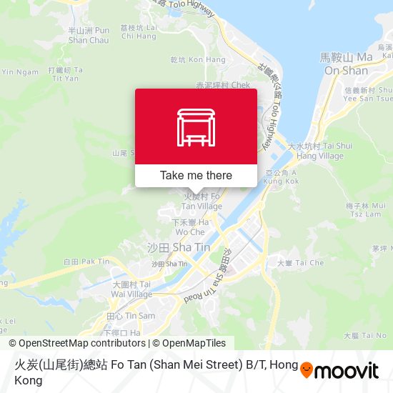 火炭(山尾街)總站 Fo Tan (Shan Mei Street) B / T map