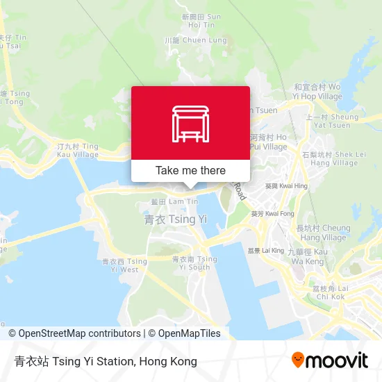 青衣站 Tsing Yi Station map