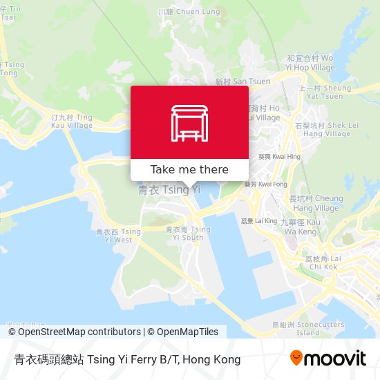 青衣碼頭總站 Tsing Yi Ferry B/T map