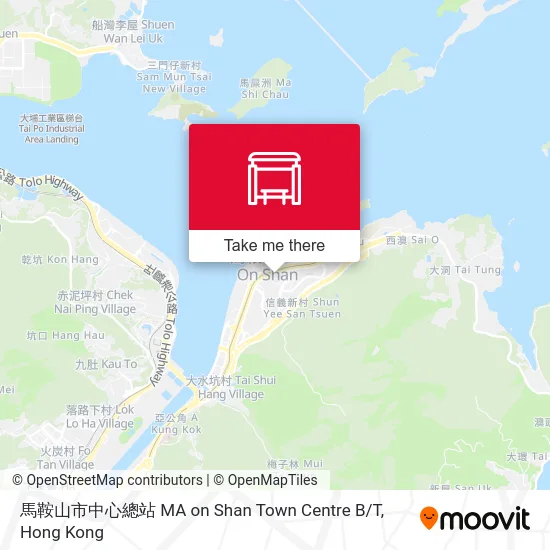 馬鞍山市中心總站 MA on Shan Town Centre B / T map