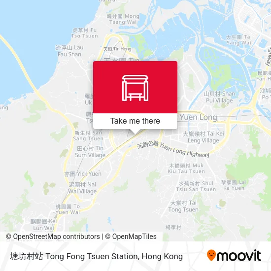 塘坊村站 Tong Fong Tsuen Station地圖