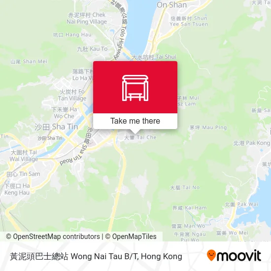 黃泥頭巴士總站 Wong Nai Tau B/T map