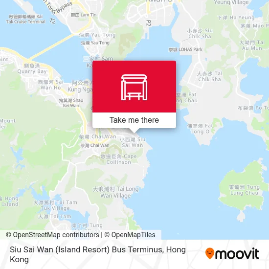 Siu Sai Wan (Island Resort) Bus Terminus map