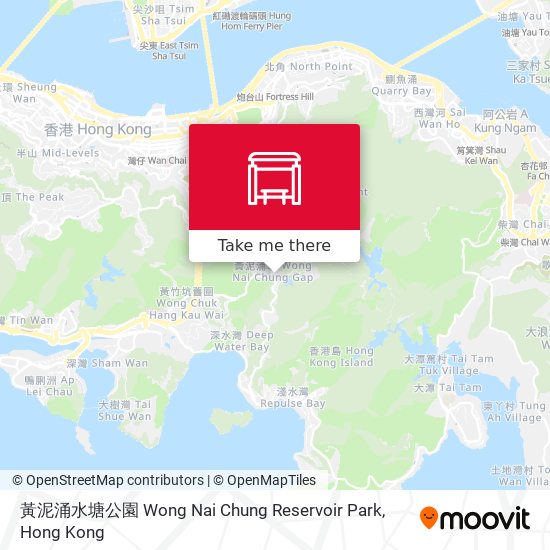 黃泥涌水塘公園 Wong Nai Chung Reservoir Park map