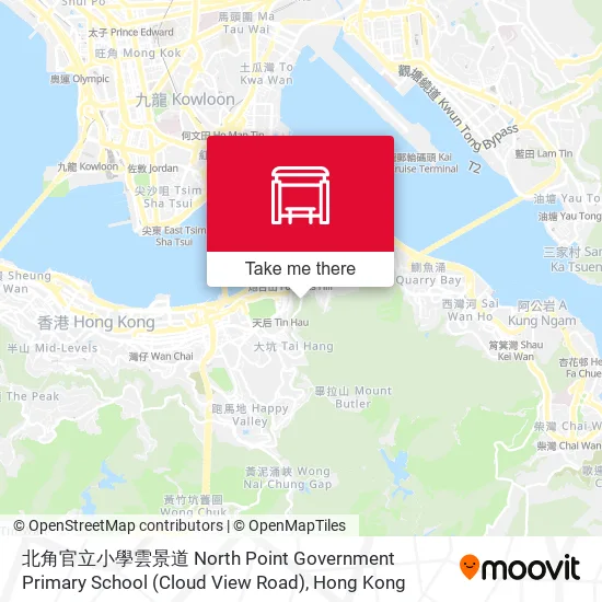 北角官立小學雲景道 North Point Government Primary School (Cloud View Road)地圖