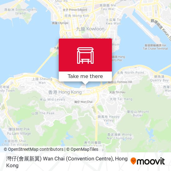 灣仔(會展新翼) Wan Chai (Convention Centre) map
