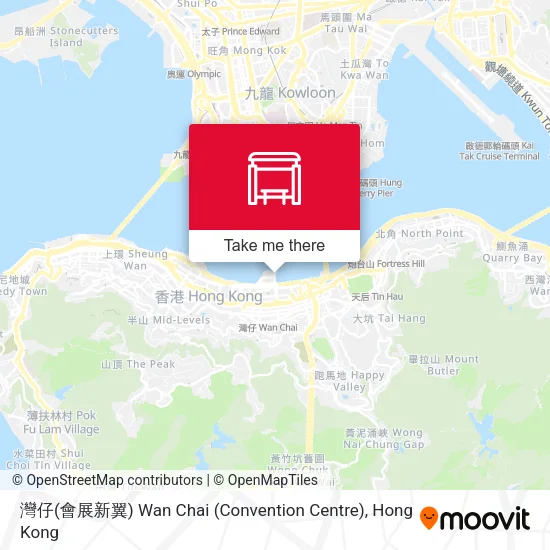 灣仔(會展新翼) Wan Chai (Convention Centre) map