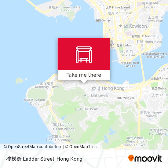 樓梯街 Ladder Street map