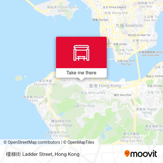 樓梯街 Ladder Street地圖