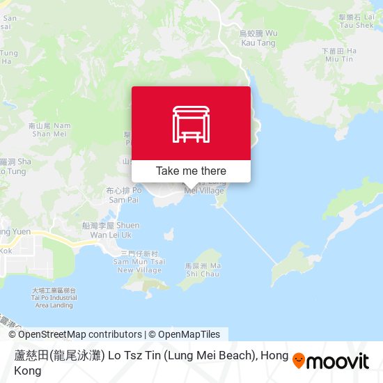 蘆慈田(龍尾泳灘) Lo Tsz Tin (Lung Mei Beach) map