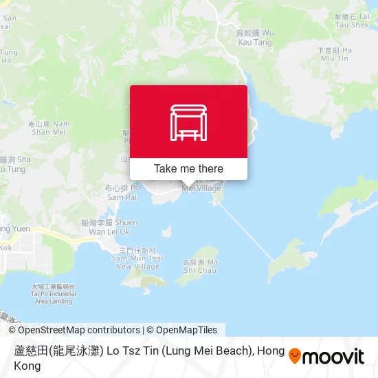 蘆慈田(龍尾泳灘) Lo Tsz Tin (Lung Mei Beach) map