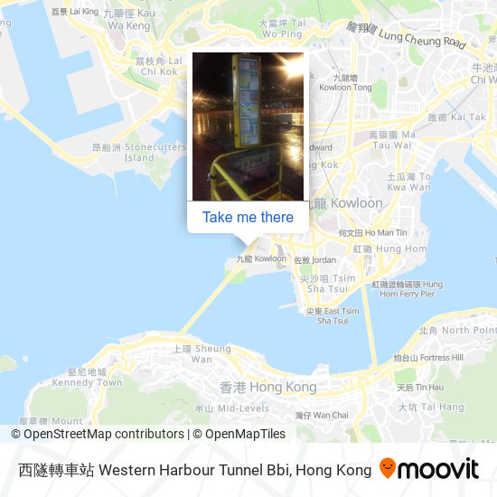 西隧轉車站 Western Harbour Tunnel Bbi map