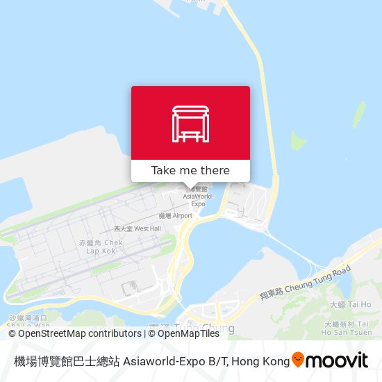 機場博覽館巴士總站 Asiaworld-Expo B/T map
