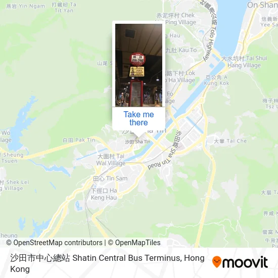 沙田市中心總站 Shatin Central Bus Terminus map