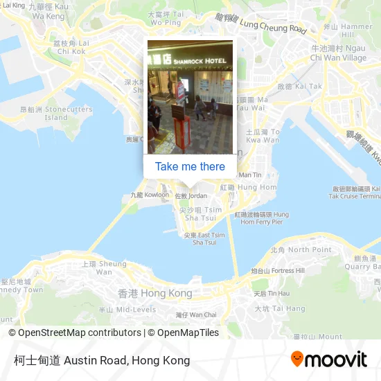 柯士甸道 Austin Road map