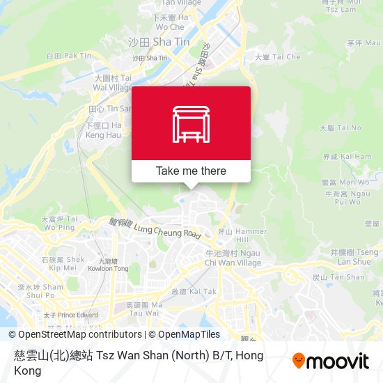 慈雲山(北)總站 Tsz Wan Shan (North) B / T map