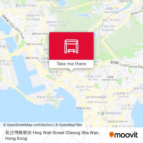 長沙灣興華街 Hing Wah Street Cheung Sha Wan map