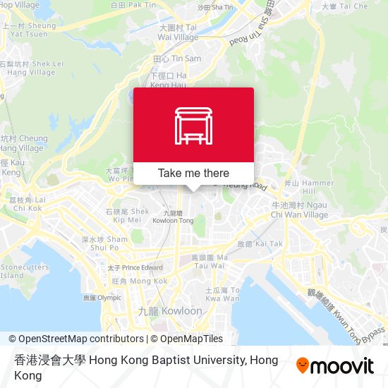 香港浸會大學 Hong Kong Baptist University map