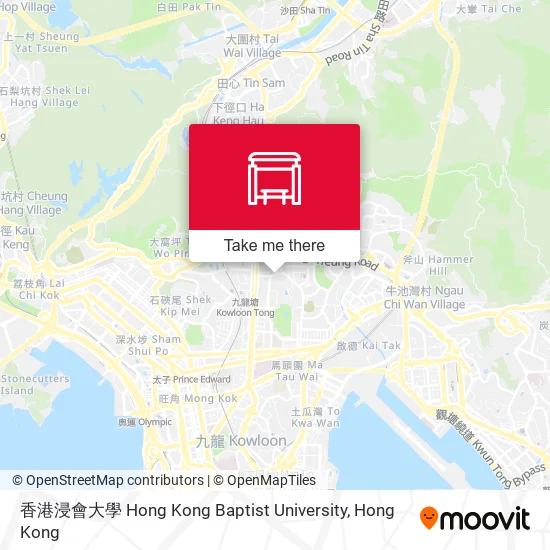 香港浸會大學 Hong Kong Baptist University map