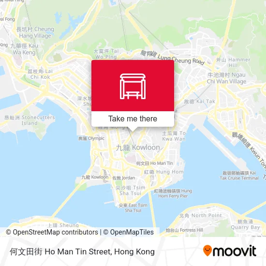 何文田街 Ho Man Tin Street map
