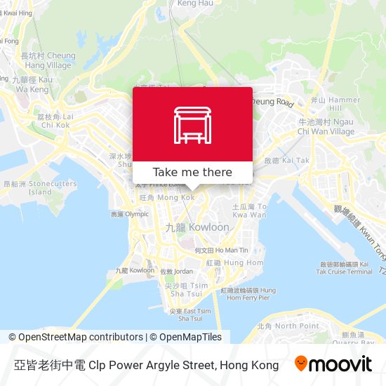 亞皆老街中電 Clp Power Argyle Street map