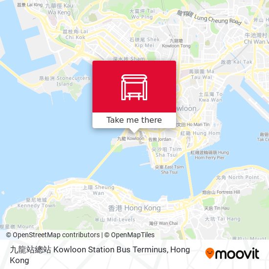 九龍站總站 Kowloon Station Bus Terminus map