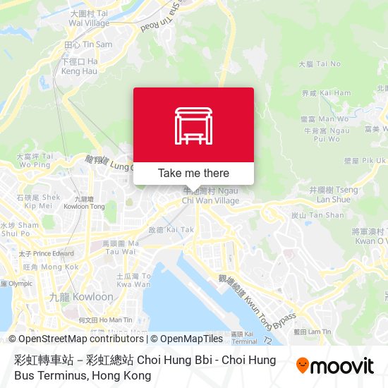 彩虹轉車站－彩虹總站 Choi Hung Bbi - Choi Hung Bus Terminus map