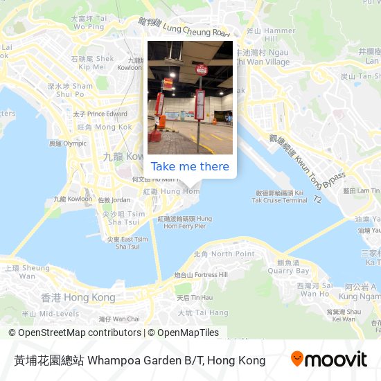 黃埔花園總站 Whampoa Garden B/T map