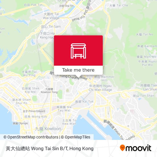 黃大仙總站 Wong Tai Sin B/T map